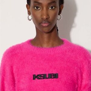 Ksubi Neon Pink Fuzzy Knit
